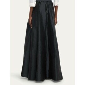 Teri Jon Rickie Freeman Maxi Skirt 12 Black Satin Formal Party Cruise Wedding